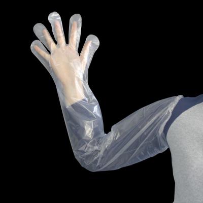 皮筋束口长臂手套